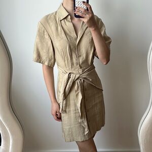 Beige mini-shirt dress by &otherstories